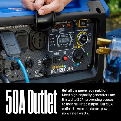 Image showing  12,000/9,000W Tri-Fuel Portable Inverter Generator, Gas/Propane/Natural Gas, CO Sensor