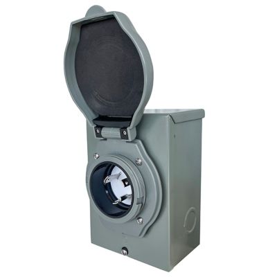 Image showing  30 Amp Generator Power Inlet Box with 25 ft. Extension Cord