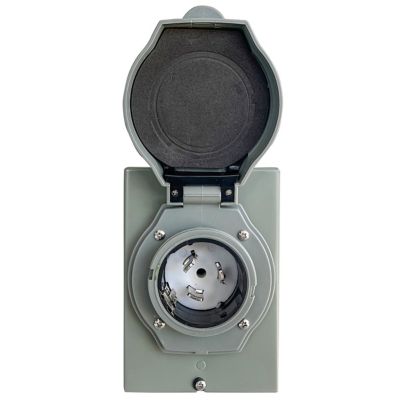 Image showing  50 Amp Generator Power Inlet Box with 30 ft. Extension Cord