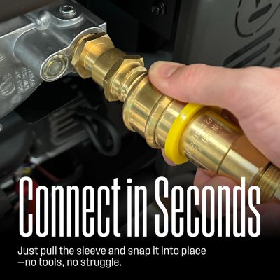 Image showing 7 th Westinghouse 25-Foot Natural Gas Hose with Adapter, 3/4-Inch Diameter, For Tri Fuel Generators