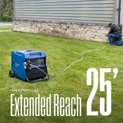 Image showing  25-Foot Natural Gas Hose with Adapter, 1/2-Inch Diameter, For Tri Fuel Generators