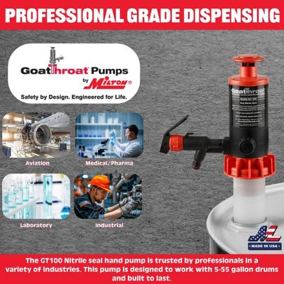 Image showing 6 th GoatThroat Pumps Hand-Operated Nitrile Drum Pump