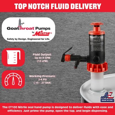 Image showing 7 th GoatThroat Pumps Hand-Operated Nitrile Drum Pump