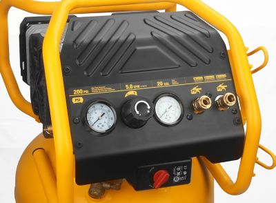 Image showing 7 th DEWALT XTREME Quiet 2 Stage 20-Gallon Portable Electric 200 PSI Vertical Air Compressor 1.6 HP