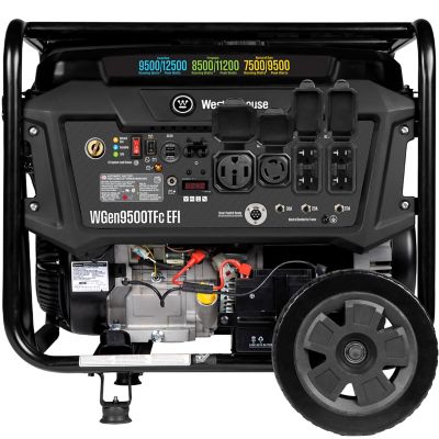 Image showing 9 th Westinghouse 12,500/9,500-Watt Tri-Fuel Portable EFI Generator, CO Sensor, Gas/Propane/Natural Gas