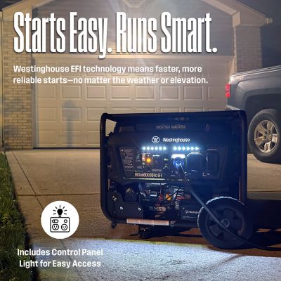 Image showing  7,500/6,000-Watt Dual-Fuel Portable EFI Generator, Remote Electric Start, CO Sensor