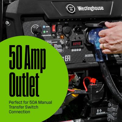 Image showing 5 th Westinghouse 12,500/9,500-Watt Dual-Fuel Portable EFI Generator, Gas/Propane, CO Sensor