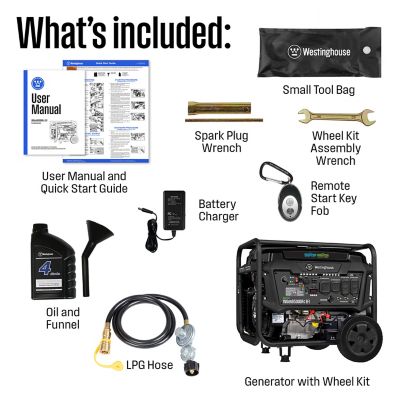 Image showing 8 th Westinghouse 12,500/9,500-Watt Dual-Fuel Portable EFI Generator, Gas/Propane, CO Sensor