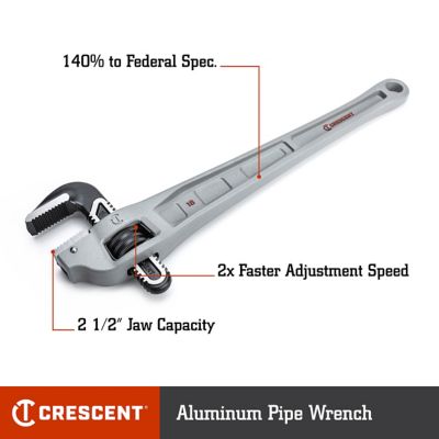 Image showing  18 in. Aluminum Offset Handle Pipe Wrench