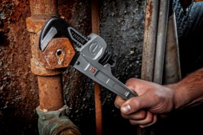 Image showing  10 in. Aluminum Slim Jaw Pipe Wrench