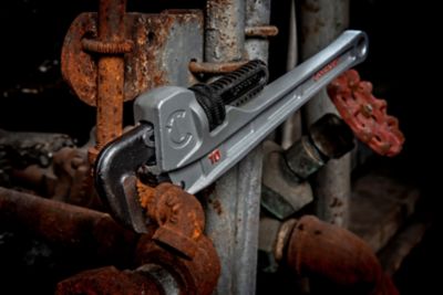 Image showing  10 in. Aluminum Slim Jaw Pipe Wrench
