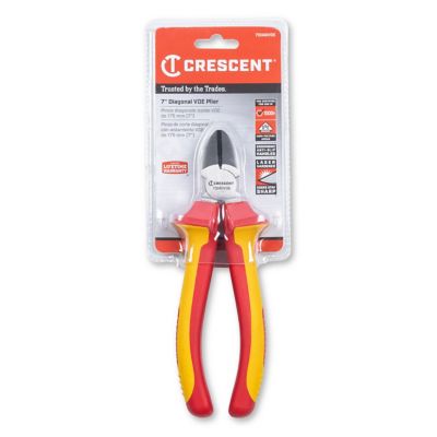 Image showing 6 th Crescent 7 in. VDE Insulated Diagonal Cutting Pliers