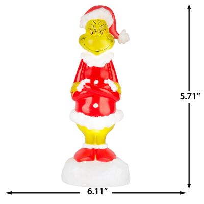 Image showing Lighted Blow Mold Decor-Grinch with Santa Suit