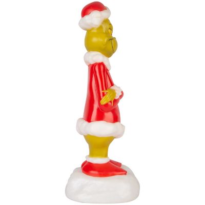 Image showing Lighted Blow Mold Decor-Grinch with Santa Suit
