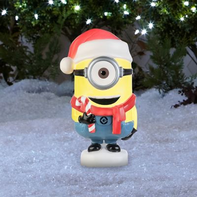 Image showing Lighted Blow Mold Outdoor Decor Stuart with Candy Cane