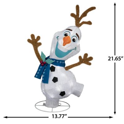 Image showing Holiday Shimmering Magic Tinsel Yard Sculpture-Olaf