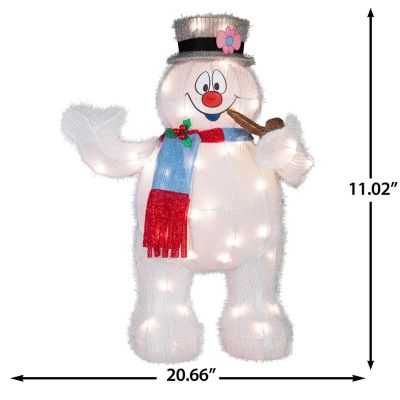 Image showing Holiday Tinsel Yard Sculpture-Frosty with Pipe