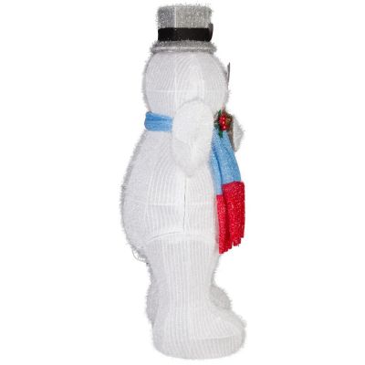 Image showing Holiday Tinsel Yard Sculpture-Frosty with Pipe