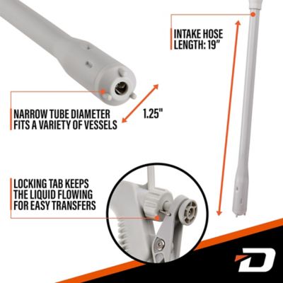 Image showing  Battery-Powered Stick Fuel Transfer Pump with Trigger Nozzle, 3.2 GPM Flow Rate & 51 in. Rubber Hose