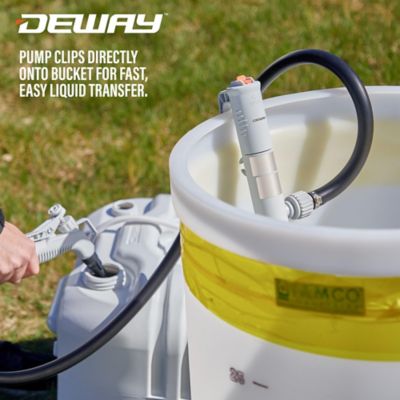 Image showing 8 th Deway Battery-Powered Stick Fuel Transfer Pump W/Trigger Nozzle, 3.2GPM Flow Rate & 51" Rubber Hose