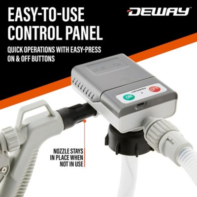 Image showing 8 th Deway Fuel Transfer Pump, 3.8 GPM, 51 in. Hose, 3 Adapters, USB-C/Battery, Gas/Diesel/Water Use