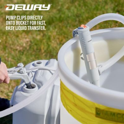 Image showing 6 th Deway Battery-Powered Stick Fuel Transfer Pump W/Trigger Nozzle, 3.2GPM Flow Rate & 51 in. Clear Hose