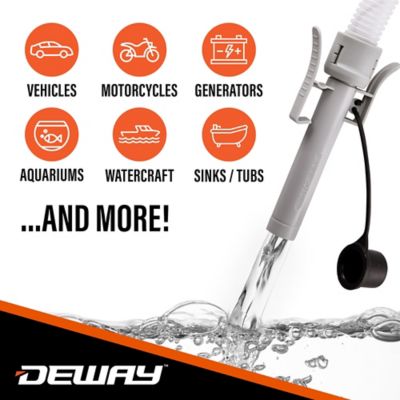 Image showing  Battery-Powered Stick Fuel Transfer Pump W/Auto-Stop Nozzle, 3.2 GPM Flow Rate & 51 in. Clear Hose