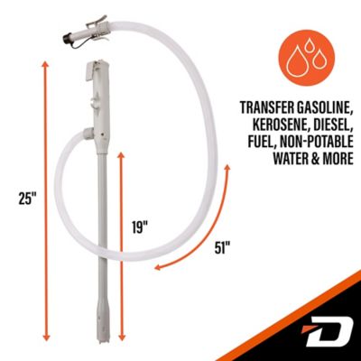 Image showing 5 th Deway Battery-Powered Stick Fuel Transfer Pump W/Auto-Stop Nozzle, 3.2GPM Flow Rate & 51" Clear Hose