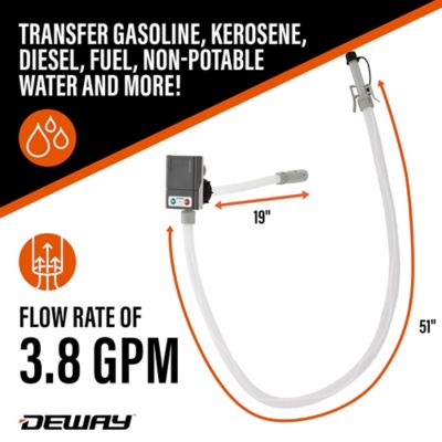 Image showing  Ultra Fast Can Fuel Transfer Pump, USB or Battery Powered with Auto-Stop, 51 in. Hose & Adapters