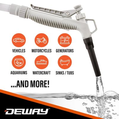 Image showing  Dewy USB-C Fuel Transfer Pump, Auto Nozzle, 3.8 Gal/Min, 51 in. Hose, Fits All Cans, Battery Powered