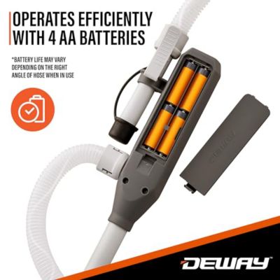 Image showing 5 th Deway Fuel Transfer Pump, 3.2 GPM, Auto-Stop Nozzle, Beep Alert, 51 in. Hose, Battery Powered, Gas/Water
