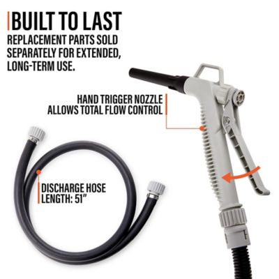 Image showing 7 th Deway Automatic Fuel Transfer Pump with Rubber Hose & Flow Control Nozzle, USB-C or AA Battery Power