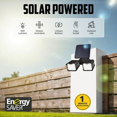 Image showing  Bionic Security Light Duo 500 Lumens Solar Powered Integrated LED Motion Activated Spot Light