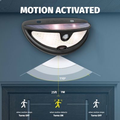 Image showing  Bionic Wall Light Max 220 Lumens Solar Powered Integrated LED Motion Activated Wall Light 2-Pack