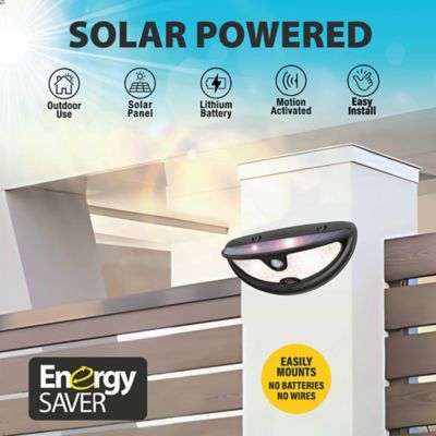 Image showing  Bionic Wall Light Max 220 Lumens Solar Powered Integrated LED Motion Activated Wall Light 2-Pack