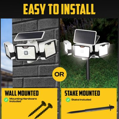Image showing 5 th Bell & Howell Bionic Floodlight Max 1000 Lumens Solar Powered Integrated LED Motion Activated Flood Light