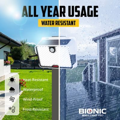 Image showing  Bionic Wall Light Pro 500 Lumens White Solar Powered Integrated LED Motion Activated Wall Light