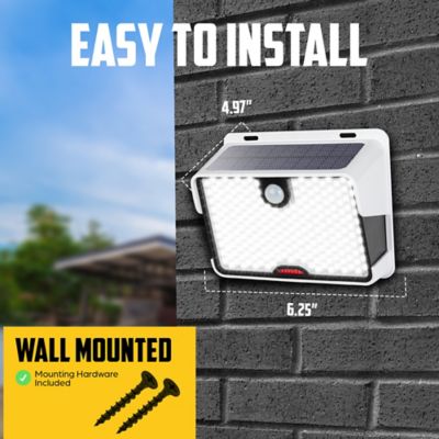 Image showing 6 th Bell & Howell Bionic Wall Light Pro 500 Lumens White Solar Powered Integrated LED Motion Activated Wall Light