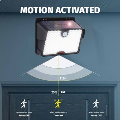 Image showing  Bionic Wall Light Pro 500 Lumens Black Solar Powered Integrated LED Motion Activated Wall Light