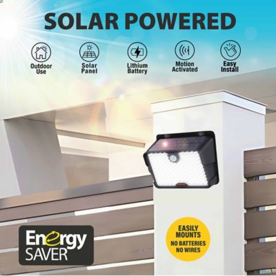 Image showing  Bionic Wall Light Pro 500 Lumens Black Solar Powered Integrated LED Motion Activated Wall Light