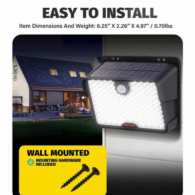 Image showing  Bionic Wall Light Pro 500 Lumens Black Solar Powered Integrated LED Motion Activated Wall Light