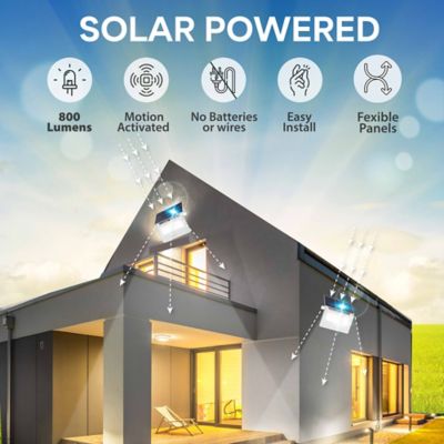 Image showing  Bionic Spotlight Flex 800 Lm Solar Powered Integrated LED Motion Activated Flat Spot Light