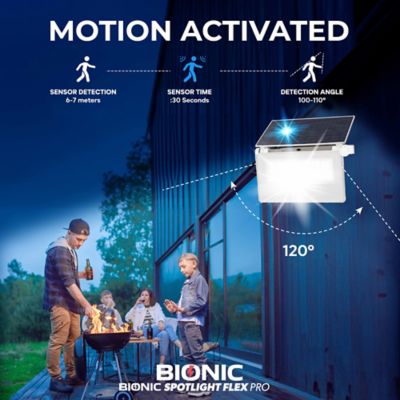 Image showing  Bionic Spotlight Flex 800 Lm Solar Powered Integrated LED Motion Activated Flat Spot Light