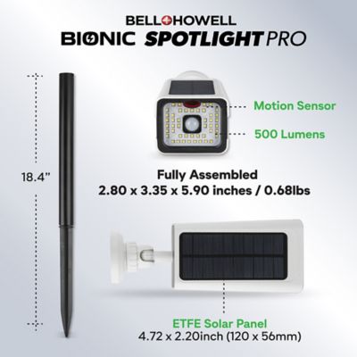 Image showing  Bionic Spotlight Pro 500 Lumens Solar Powered Integrated LED Motion Activated Security Spot Light