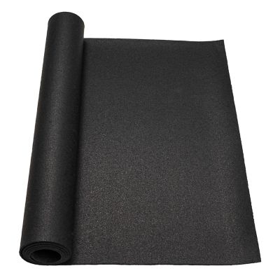 Image showing  48 x 72in. Black Rubber Utility Mat, Slip-Resistant, 0.24 in. Thick for Garages, Gyms, Workshops, Stalls and More