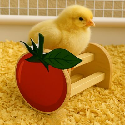 Image showing  Tomato 3-Bar Perch Chick Toy