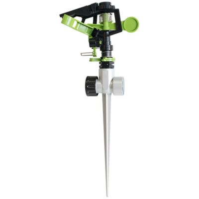 Image showing 6 th Ames 3-Piece Garden Watering Set with 1 Pulsating Spike Style, one 3-Arm Rotating Sprinkler and one 7-Pattern Spray Nozzle