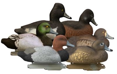 Higdon Outdoors Standard Diver pk., Foam Filled, Drakes, 2 Bluebill, 2 Red Heads, 2 Ring necks, 6 pk.