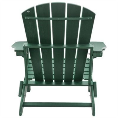 Image showing  HDPE Folding Adirondack Chair with Cup Holder,Weather-Resistant, Low Maintenance, Supports up to 400 lb.