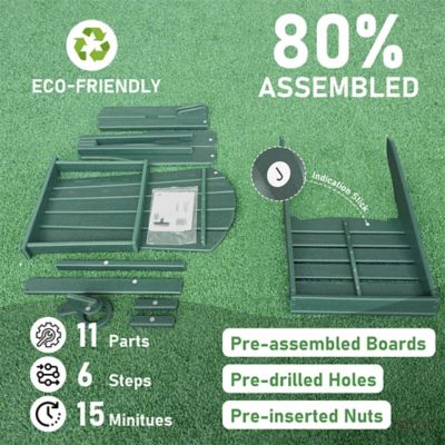Image showing  HDPE Folding Adirondack Chair with Cup Holder,Weather-Resistant, Low Maintenance, Supports up to 400 lb.
